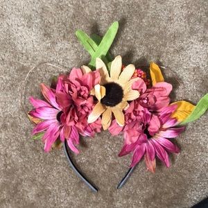 spring floral wire mouse ears